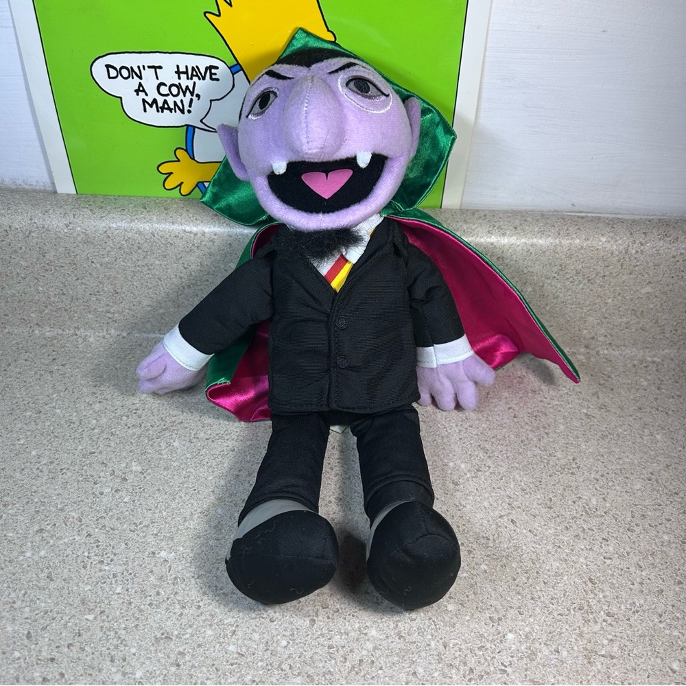 2019 Gund Sesame Street Count Von Count Dracula Plush 13” GUC